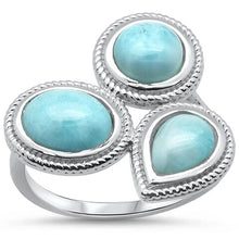 Load image into Gallery viewer, Sterling Silver Natural Larimar Ring