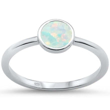 Load image into Gallery viewer, Sterling Silver Round White Opal Ring