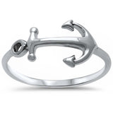 Sterling Silver Solid Anchor Ring