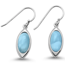 Load image into Gallery viewer, Sterling Silver Natural and Cz Marquise Dangle Earrings