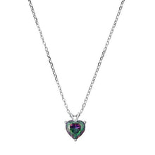 Load image into Gallery viewer, Sterling Silver W/ CZ  Heart Solitaire Necklace