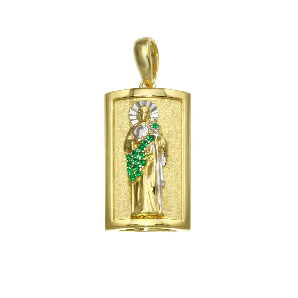 Sterling Silver Gold Plated Saint Jude Thaddeus Pendant Approx. Gram Weight- 4.2 Grams