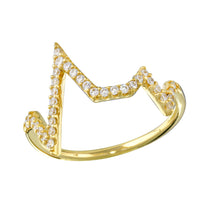 Load image into Gallery viewer, 14K Yellow Gold Pave CZ Ring--Approximately 1.58 grams