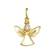 Load image into Gallery viewer, 14K Yellow Gold Angel CZ Pendant,Approx. Gram Weight- 0.47 grams