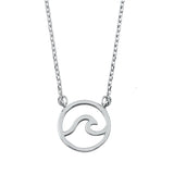 Sterling Silver Wave Necklace with Extension