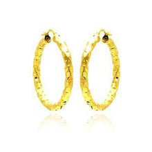 Load image into Gallery viewer, Sterling Silver Gold Plated Oval Hoop Earring