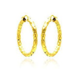 Sterling Silver Gold Plated Oval Hoop Earring