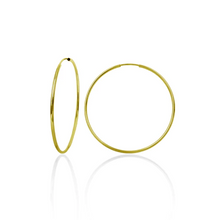 Load image into Gallery viewer, 14K Yellow Gold Wire Hoop Earrings Thickness-1mm