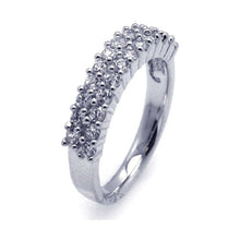 Load image into Gallery viewer, Sterling Silver Rhodium Plated Pave Set Clear CZ Ring