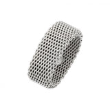 Sterling Silver Rhodium Plated Chainmail Ring