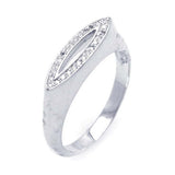 Sterling Silver Rhodium Plated Micro Pave CZ Seed Ring