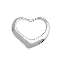 Load image into Gallery viewer, Sterling Silver Rhodium Plated Open Heart Pendant