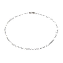 Load image into Gallery viewer, Sterling Silver Rhodium Wide Open Link Anklet