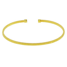 Load image into Gallery viewer, Sterling Silver Gold Plated Open Flat Bangle