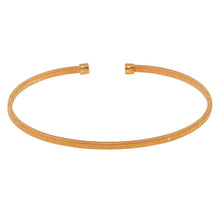 Load image into Gallery viewer, Sterling Silver Rose Gold Plated Flat Bangle
