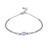 Sterling Silver Rhodium Plated Lady of Guadalupe Bracelet