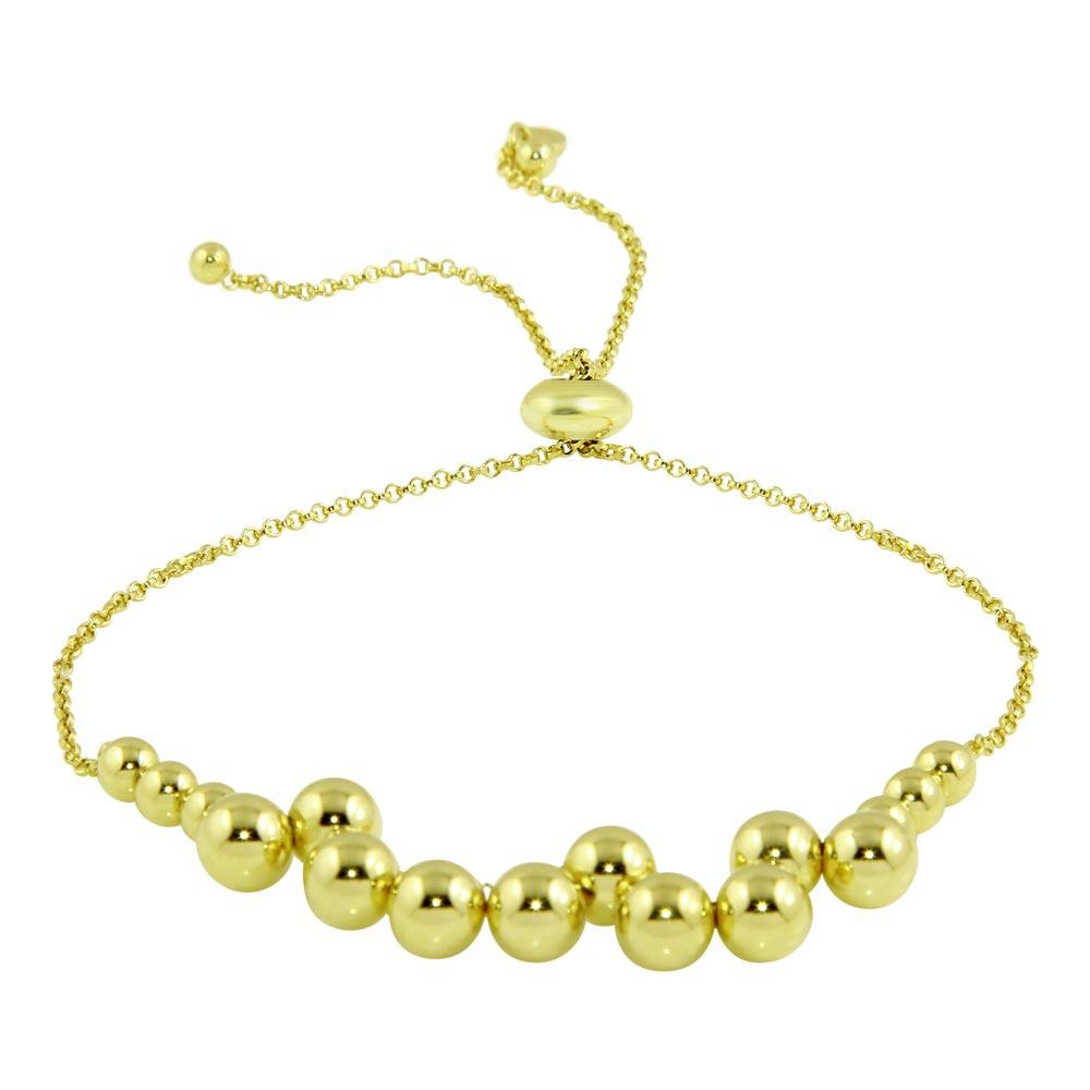 Sterling Silver Gold Plated Bead Bracelet