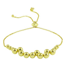 Load image into Gallery viewer, Sterling Silver Gold Plated Bead Bracelet