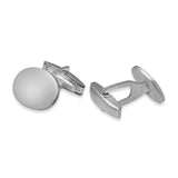 Sterling Silver Engravable Plain Oval Cufflink