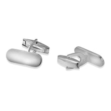 Load image into Gallery viewer, Sterling Silver Small Rounded Rectangle Engravable Plain Cufflink