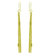 Load image into Gallery viewer, Sterling Silver Gold Plated Tassel Earrings