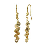 Sterling Silver Gold Plated Dangling Confetti Earrings