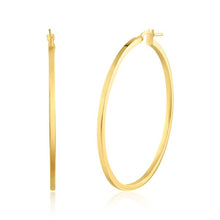 Load image into Gallery viewer, Sterling Silver Gold Plated Silver Hoop Earrings