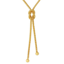 Load image into Gallery viewer, Sterling Silver Gold Plated Dangling Knot Necklace