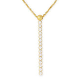 Sterling Silver Gold Plated CZ Drop Necklace