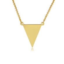 Load image into Gallery viewer, Sterling Silver Gold Plated Triangle Charm Necklace���������