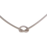 Sterling Silver Black Knotted Chain Necklace