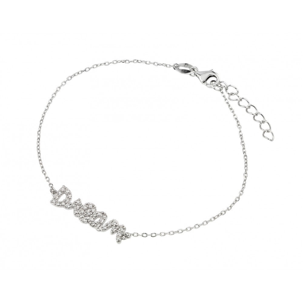 Sterling Silver Rhodium Plated Dream Bracelet