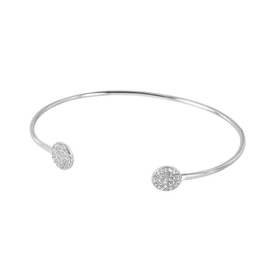 Sterling Silver Rhodium Plated CZ Bracelet