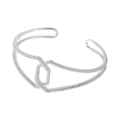 Sterling Silver Rhodium Plated Bangle Bracelet