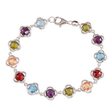 Load image into Gallery viewer, Sterling Silver Multi-Color Mixed CZ Stone Bracelet