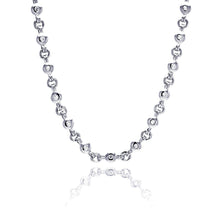 Load image into Gallery viewer, Sterling Silver Classy Round Cz Bezel Linked Necklace