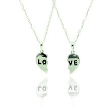 Load image into Gallery viewer, Sterling Silver Rhodium Plated Love Necklace