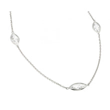 Load image into Gallery viewer, Sterling Silver Rhodium Plated Clear CZ Marquise Shaped Pendant Necklace