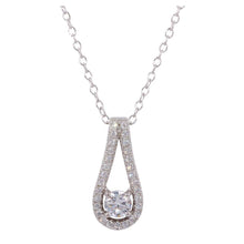 Load image into Gallery viewer, Sterling Silver Rhodium Plated Accent Necklace with CZ