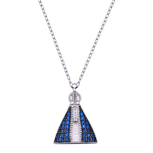 Load image into Gallery viewer, Sterling Silver Rhodium Plated Our Lady Of Aparedica CZ Necklace
