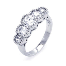 Load image into Gallery viewer, Sterling Silver Classy Ring Set with Five Graduated Clear Czs