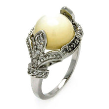 Load image into Gallery viewer, Sterling Silver Rhodium Plated White Stone Center Clear CZ Ring