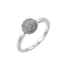 Load image into Gallery viewer, Sterling Silver Small Micro Paved Ball Design Ring with Ring Diameter of 7.5MM