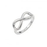 Sterling Silver Rhodium Plated Infinity Ring