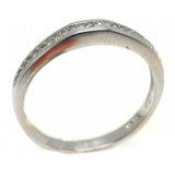 Sterling Silver Channel Set Round Cut Clear Czs Band Ring with Ring Dimensions of 19MMx2MM