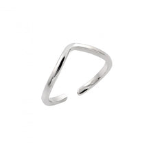 Load image into Gallery viewer, Sterling Silver Rhodium Plated Open End Toe Ring