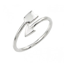Load image into Gallery viewer, Sterling Silver Rhodium Plated Arrow Ring