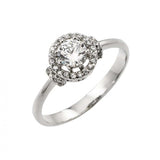 Sterling Silver Rhodium Plated Cluster Ring