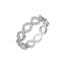 Load image into Gallery viewer, Sterling Silver Rhodium Plated Infinity Eternity Ring