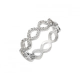 Sterling Silver Rhodium Plated Infinity Eternity Ring